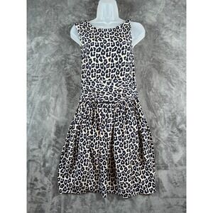 3.1 PHILLIP LIM Silk  Dress 6 Leopard Animal Print Blue Ivory Crepe de Chine